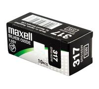 10 x Maxell 317 Pile Batterie Scatola Mercury Free Silver Oxide SR516W 1.55V