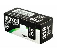 10 x Maxell 319 Pile Batterie Scatola Mercury Free Silver Oxide SR527SW 1.55V
