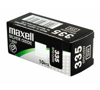 10 x Maxell 335 Pile Batterie Scatola Mercury Free Silver Oxide SR512SW 1.55V