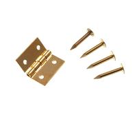 10 x Mini Scatola Gioielli Cabinet Cerniere Ottone Massiccio 13mm (1/2 " + Pins