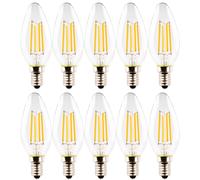 10 X Müller-Licht LED Filamento Candele 4W=40Watt E14 Chiaro 470lm Bianco Caldo [EEK: E]