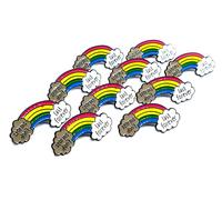 10 x NHS Rainbow Grazie Dottor Infermiera Spilla Distintivo Tempeste non...