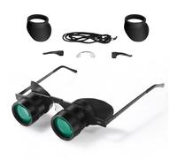 10 x occhiali binoculari, mani libere, facile messa a fuoco, binocolo per bird watching, sport, concerti, teatro, opera, TV, visite turistiche