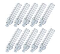 10 x Osram Dulux D 10W/840 G24d-1 Lumilux 2P Lampada Fluorescente Compatta 4000K