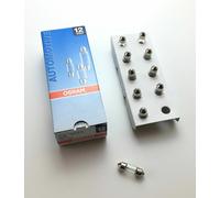 10 X Osram Lampada Lampade C10W 12V 10W Interni 6438 31mm Soffitti