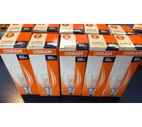 10 X OSRAM Lampadina 60W E14 230V Chiara Lampada A Candela DIMMERABILE