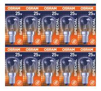 10 X Osram Lampadina Tubo 25W E14 Lampada Frigorifero Special SPC. T26/57 CL [EEK: G]