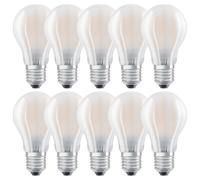 10 X Osram LED Filamento Forma di Pera 3,3W=25W E27 Opaco Bianco Caldo 2700K