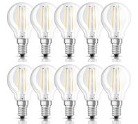 10 X Osram LED Filamento Gocce 2,8W=25W E14 Chiaro 250lm Bianco Caldo 2700K [EEK: F]