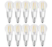 10 X Osram LED Filamento Gocce 5W=40W E14 Trasparente 470lm Bianco Caldo 2700K