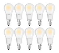 10 X Osram LED Filamento Parathorm Gocce 6W=60W E14 Opaco 806lm Bianco Caldo [EEK: E]