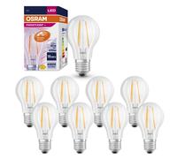 10 X Osram LED Filamento Parathorm Pera 4W=40W E27 Trasparente 4000K [EEK: E]