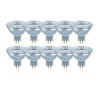 10 X Osram LED MR16 Vetro Riflettore 2,6W=20W GU5,3 12V 230lm Bianco-Caldo [EEK: F]