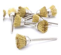 10 X Ottone Spazzola Spazzola Rotonda 15 mm per Dremel Proxxon Mini smerigliatrice utensile multifunzione