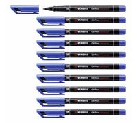 Overhead Pen - STABILO OHPen universal - Permanent Medium - Pack of 10 - blue Pe
