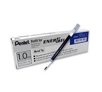 10 X Pentel LR10 Roller Ricarica per Energel Penna Gel 1.0mm Metallo Tip Blu Ink