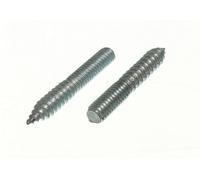 10 X Perno Viti Estremità Doppia Legno a Metallo 6mm 50mm Acciaio BZP Onestopdiy
