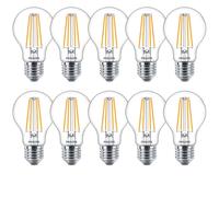 10 x Philips Lampadina LED Filamento Forma Pera 2,2W=25W E27 250lm Warmweiß