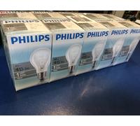10 X PHILIPS Lampadina Standard A55 E27 40W Trasparente Dimmerabile Nuovo