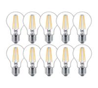 10 x Philips Lampadine LED Filamento 7W=60W E27 Chiare 806lm Warmweiß 2700K