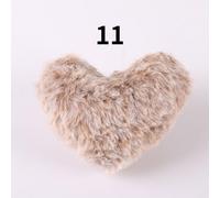 10 X Pompon A Cuore In Pelliccia Finta Maculata Portachiavi Carino