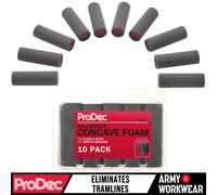10 X ProDec Concavo Schiuma ad Alta Densità 10.2cm Mini Rulli Lucido, Raso ,