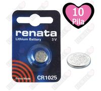 50 x Renata Batteria cr1025 LITIO 3v PILA A BOTTONE CR 1025 pila a bottone
