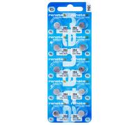 10 x Renata 384 Pila Batteria Orologio Mercury Free Silver Oxide SR41SW 1.55V