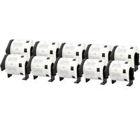 10 x ROTOLI ETICHETTE ADESIVE COMPATIBILI BROTHER DK-11209 29x62 mm + SUPPORTO