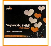 10 x SBH SuserAct-99 Gold Capsule Joy Power Booster Uomo