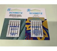 10 X Schmetz Ago Microtex Per Seta, Microfibra, Pellicole, Ricamo