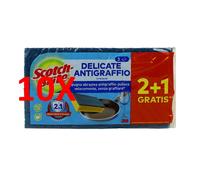 10 X Scotch Brite Strofinetto Spugna Antigraffio Delicate 2 +1 Pz + Concorso