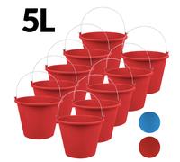 10 x secchio d'acqua secchio da 5 litri secchio da costruzione secchio per...