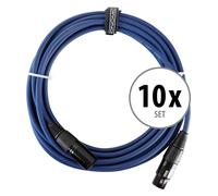 10 x Set Cavo DMX XLR 3 Poli Effetti Luci DJ PA Audio Microfoni Professionale 5M