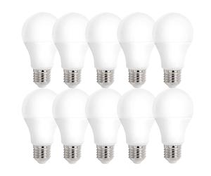 10 x Spectrum Lampadina LED Forma Goccia 11,5W 75W E27 Opaca 1200lm 6000K Freddo