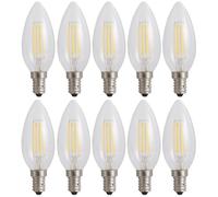 10 X Spectrum LED Filamento Candele 5,5W=60W E14 Trasparente 700lm Lampade [EEK: E]