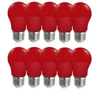 10 X Spectrum LED Lampadina A50 Pere 4,9W E27 Lampada Party Catena Luci Rosso