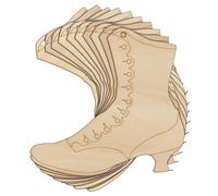 10 x stivali in legno vittoriano con bottoni alti femminili a forma di 3 mm (6 x 6,2 cm, foro centrale superiore)