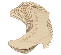 10 x stivali in legno vittoriano con bottoni alti femminili forma artigianale 3 mm scarpe (10 x 10,4 cm, senza foro)