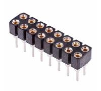 10 x Switch Electronics 16 Pin Presa Doppia Riga Pin Girati 2.54mm