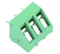 10 x Switch Electronics Morsetto Terminale 3 Vie 45° Angolato 5.00mm 15A Verde