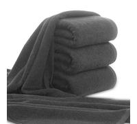 10 x telo doccia grigio 100% cotone bagno set da 10 asciugamani in spugna set...
