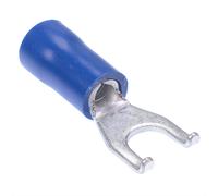 10 x Terminale a Forcella Isolato Flangiato 4.3mm Blu Switch Electronics 989870