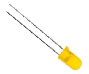 10 x TOYO LED Ambra LED Diffusa 5mm 500mcd 30° 30mA 2.0V 2 Pin 991210