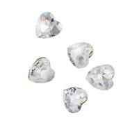 10 x unghie rettangolari per unghie artistiche, temperamatite a terra, strass per unghie, 10 x set per unghie artistiche a cuore, cristalli per unghie rettangolari