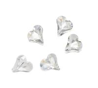 10 x unghie rettangolari per unghie artistiche, temperamatite a terra, strass per unghie, 10 x set per unghie artistiche a cuore, cristalli per unghie rettangolari