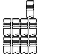 10 x Valvola di aspirazione TRW Engine Component per CITRON, FIAT, FORD