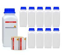 10 X Vasetto di bottiglie con tappo a vite, sostanze chimiche, Laboratorio Bottiglia con Coperchio come contenitore per cucina laboratorio, o hobby, trasparente, 10x 1500 ml