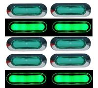 10 X Verde Neon 24V Cromo Indicatore Laterale Luci LED per Scania Volvo Man DAF