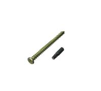 10 X Viti Telaio IN Calcestruzzo 7.5 X 182mm con Tappi e Un Punta Torx Gratis
